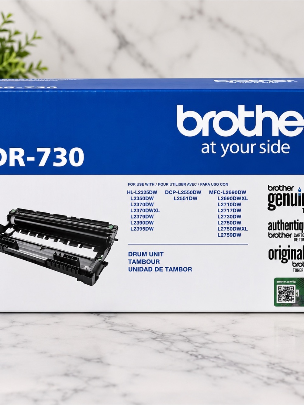 Brother DR-730 Replacement Drum Unit in Blue and White Packaging